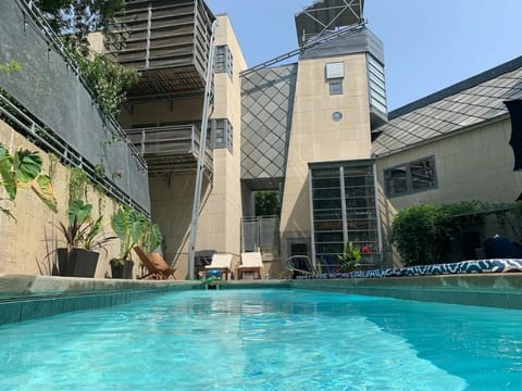 Pool view, Swimming pool, sunbed