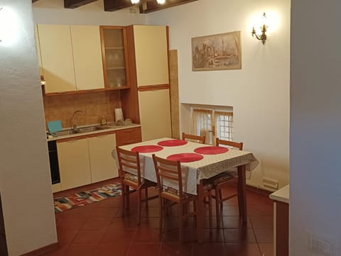 Kitchen or kitchenette, Dining area, stove