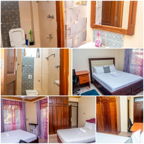 Shower, Toilet, Bed, Bathroom, Photo of the whole room, Bedroom, towels