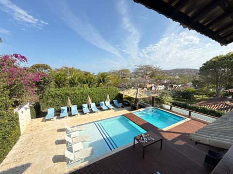 Patio, Day, Natural landscape, Mountain view, Pool view, Swimming pool, sunbed