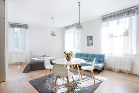 Bed, Living room, Photo of the whole room, Seating area