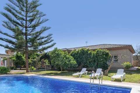 Property building, Living room, Swimming pool