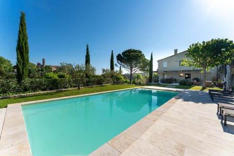 Property building, Living room, Swimming pool