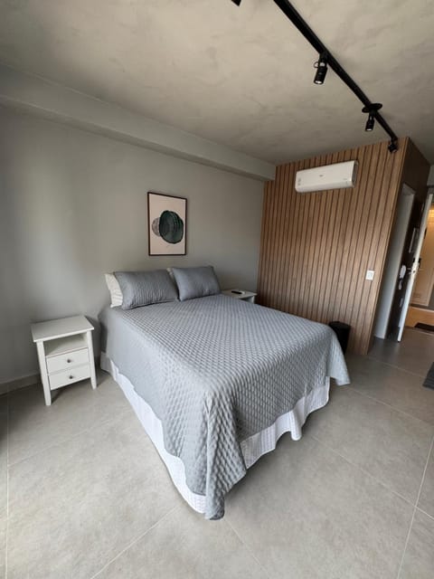 Photo of the whole room, air conditioner