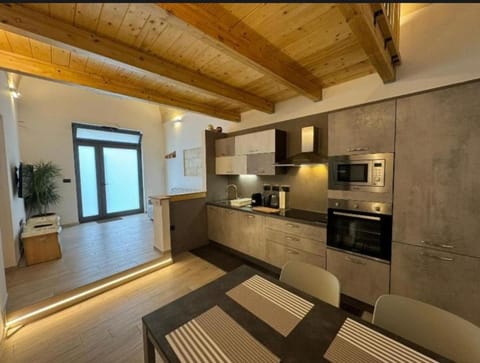 Kitchen or kitchenette, oven, stove, toaster