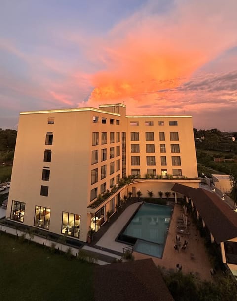 Property building, Facade/entrance, Pool view