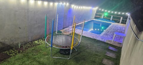Night, Pool view, Swimming pool