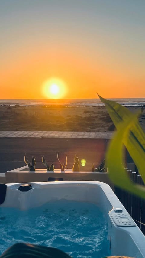 Hot Tub, Balcony/Terrace, Sunset