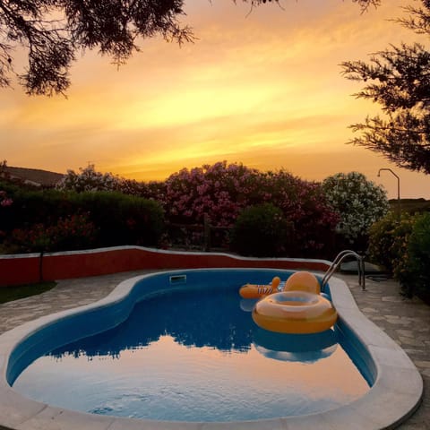 Pool view, Swimming pool, Sunset