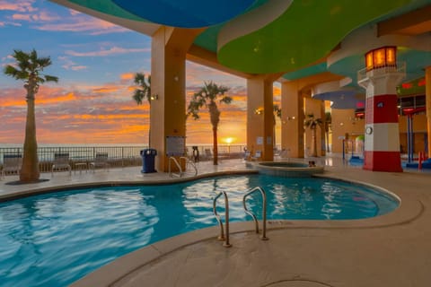 Natural landscape, Pool view, Sea view, Swimming pool, Sunset, sunbed