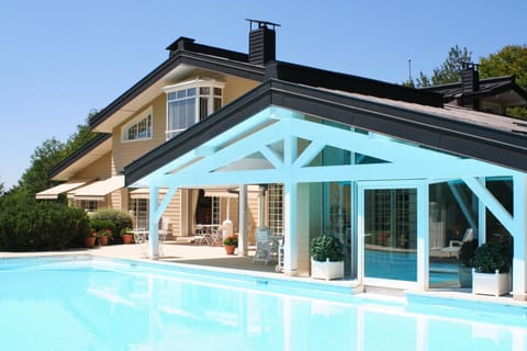 Property building, Patio, Pool view, Swimming pool