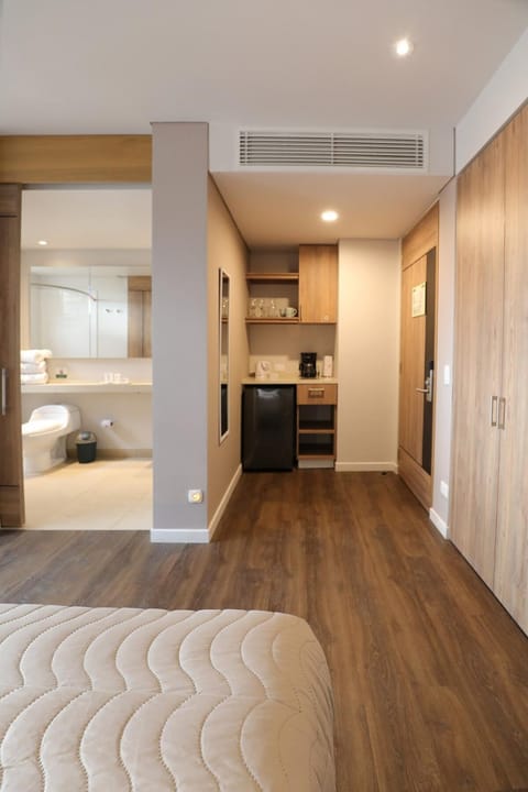 Bed, Bathroom, Kitchen or kitchenette, Living room, Photo of the whole room, Seating area, Bedroom, minibar, wardrobe