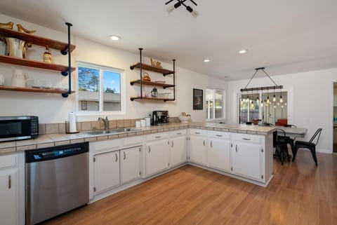 Kitchen or kitchenette, dishwasher, fireplace, oven, pet friendly, stove