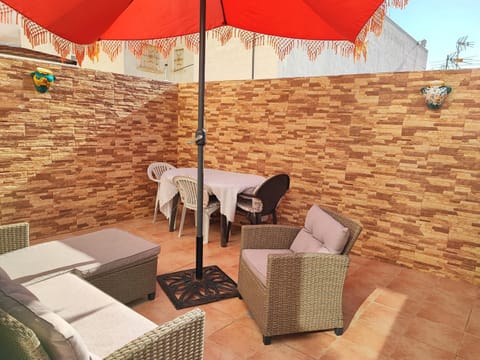 Patio, Seating area, Dining area