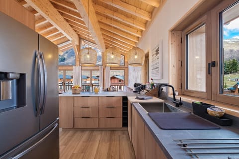 Kitchen or kitchenette, minibar, stove