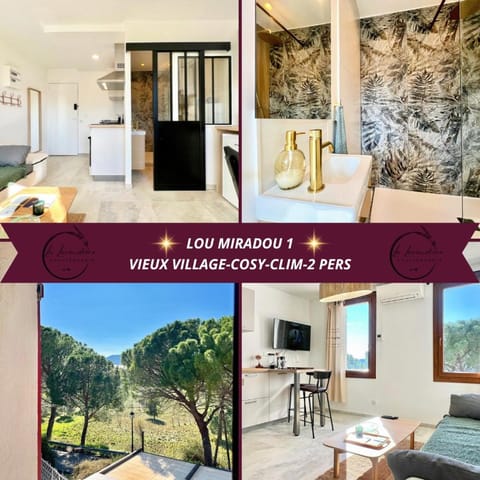 Lou Miradou 1 - Vieux village médiéval, Cosy, Clim, 2 personnes Apartment in Provence-Alpes-Côte d'Azur