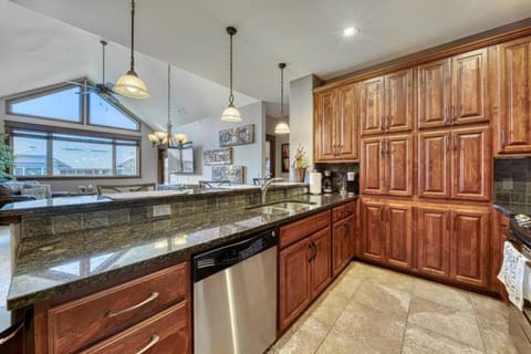 Kitchen or kitchenette, dishwasher, oven, stove