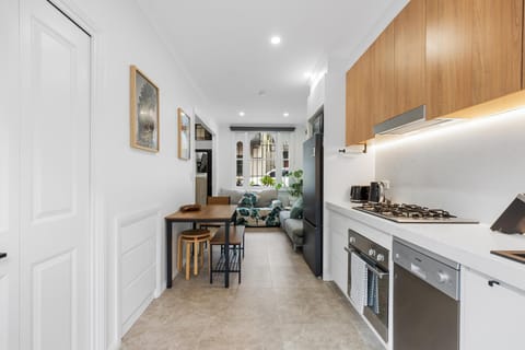 Living room, kitchen