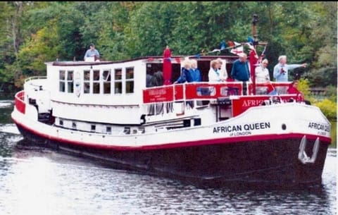 The African Queen of London Docked boat in Reading
