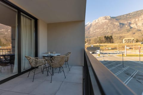 Property building, Patio, Day, View (from property/room), Mountain view