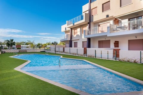 Property building, Living room, Swimming pool