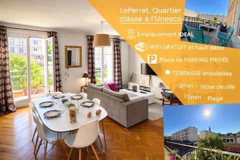 Property building, Nearby landmark, Communal lounge/ TV room, Balcony/Terrace, Living room, Seating area, Dining area, City view, Landmark view, internet