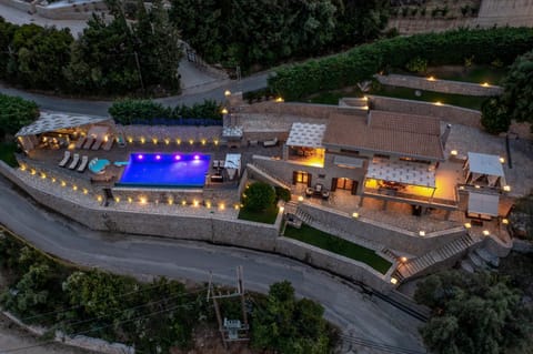 Property building, Night, Bird's eye view, Pool view
