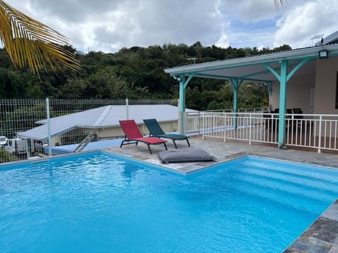 Patio, Natural landscape, Pool view, Swimming pool, sunbed