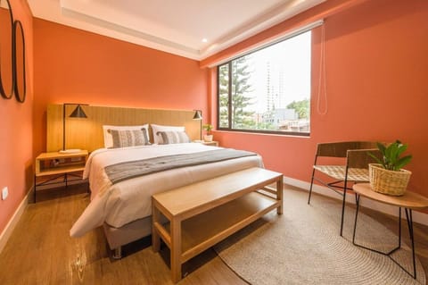 Bed, Living room, Photo of the whole room, Seating area, Bedroom