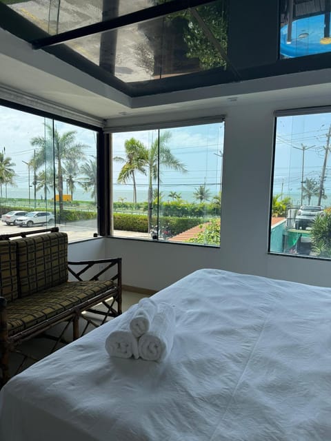 Bed, Sea view