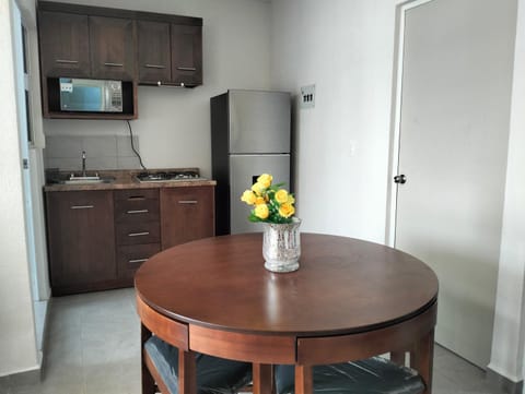 Kitchen or kitchenette, oven