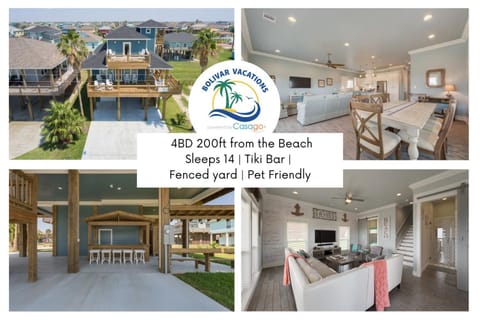 Twin Palms Hideaway, 4BR with Ocean Views, Family and Dog Friendly House in Bolivar Peninsula