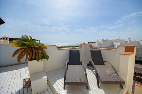 Natural landscape, View (from property/room), Balcony/Terrace, Sea view, sunbed