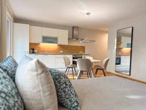 Kitchen or kitchenette, Living room, Seating area, Dining area, oven, stove