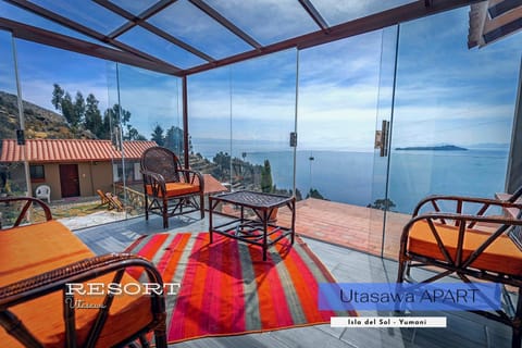 Patio, Day, View (from property/room), Balcony/Terrace, Lake view, Mountain view