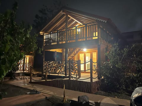 Property building, Patio, Night, View (from property/room), Balcony/Terrace