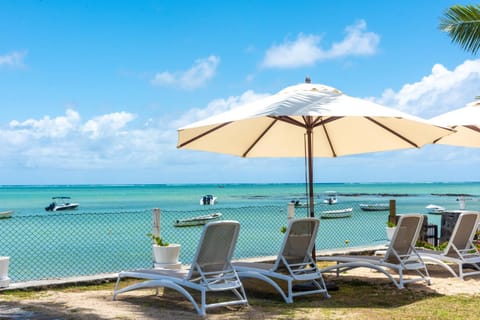 Day, Beach, Sea view, sunbed
