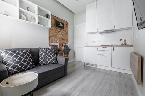 Kitchen or kitchenette, Living room, Seating area