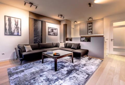 Living room, kitchen