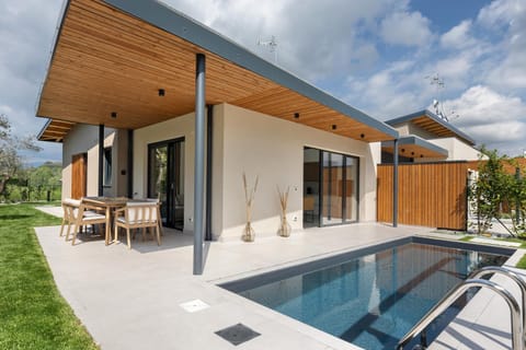 Property building, Living room, Swimming pool