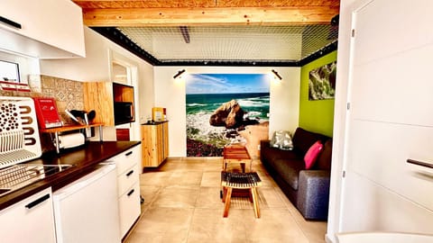 Living room, kitchen
