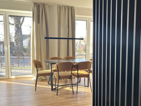 Living room, Dining area, Quiet street view