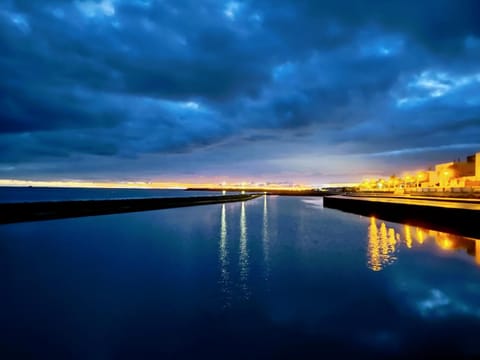 Natural landscape, Sea view, Sunset