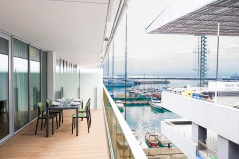 Property building, Patio, Day, Natural landscape, Activities, View (from property/room), Balcony/Terrace, Living room, Seating area, Dining area, Lake view, River view, Sea view