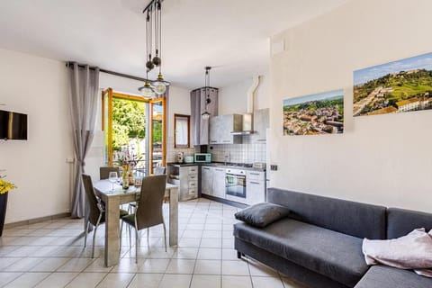 Kitchen or kitchenette, Living room, Dining area, stove