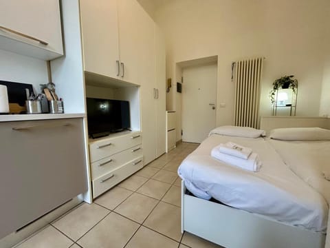 Bed, TV and multimedia, Kitchen or kitchenette, Photo of the whole room, wardrobe