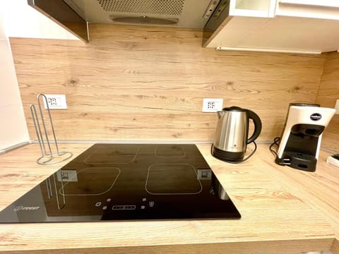 Kitchen or kitchenette, toaster