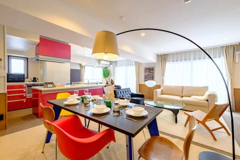 Kitchen or kitchenette, Living room, Dining area