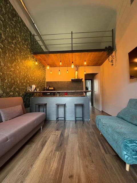 Kitchen or kitchenette, Living room, Dining area