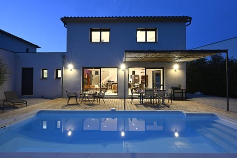 Property building, Patio, Pool view, Swimming pool